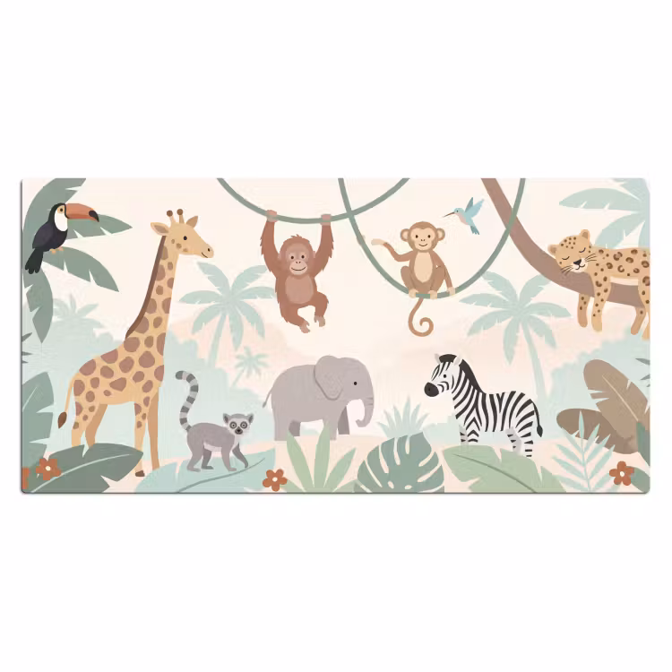 Bureau onderlegger - Jungle - Dieren - Groen — 2