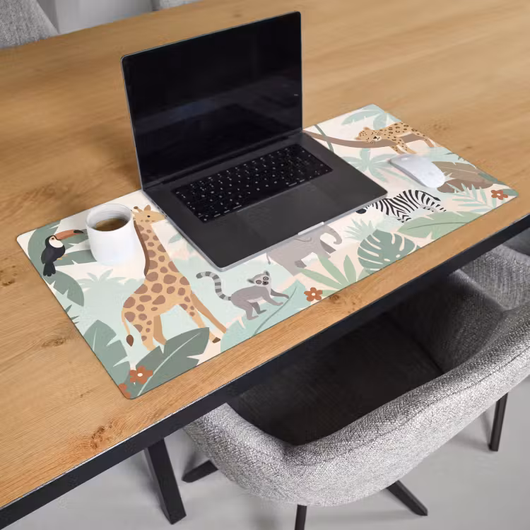 Bureau onderlegger - Jungle - Dieren - Groen — 3