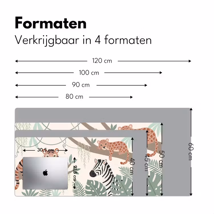 Bureau onderlegger - Jungle - Rustiek - Pastel — 8