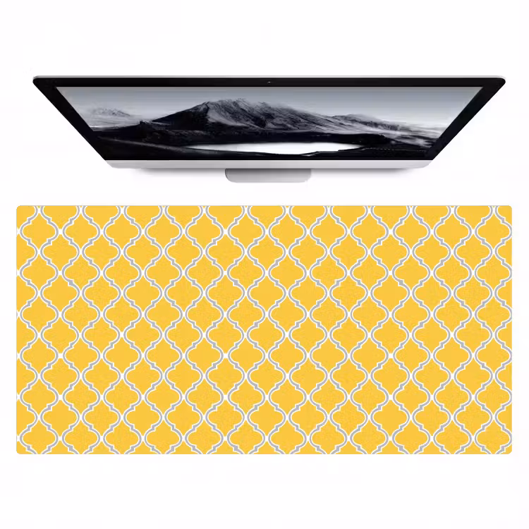Bureau onderlegger - Lantaarn - Arabesk - Elegant - Geel — 1