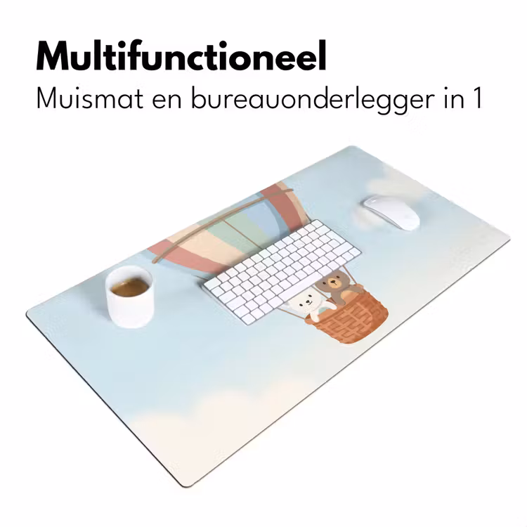 Bureau onderlegger - Luchtballon - Beren - Pastel — 7