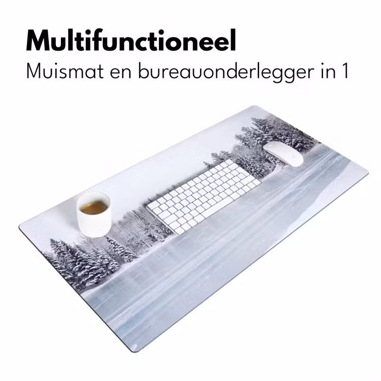 Bureau onderlegger - Meer - Dennen - IJs - Winter - Rustgevend — 7