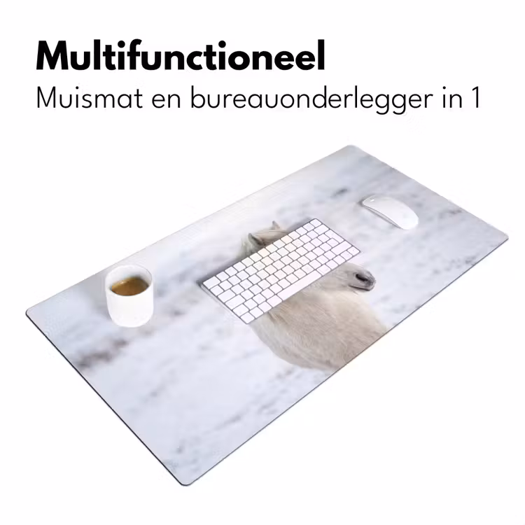Bureau onderlegger - Paard - Kop - Winter - Dieren - Wit — 7