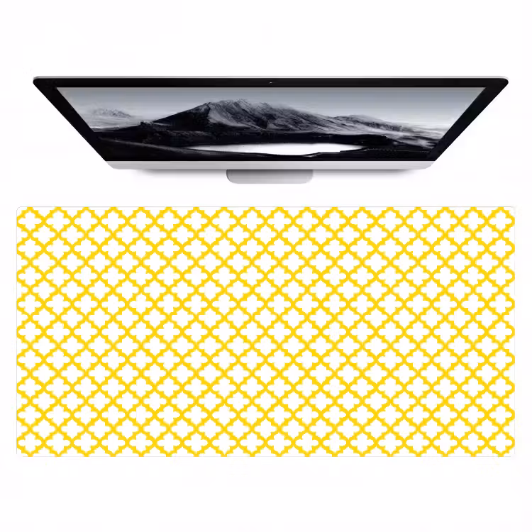 Bureau onderlegger - Patroon - Geometrisch - Klassiek - Geel — 1