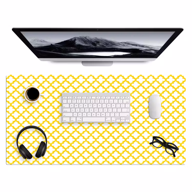 Bureau onderlegger - Patroon - Geometrisch - Klassiek - Geel — 4