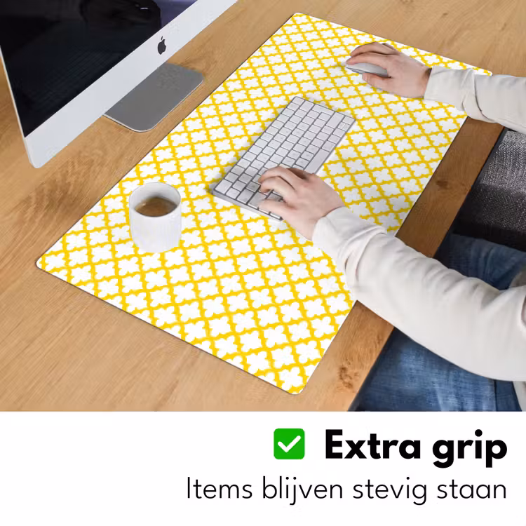 Bureau onderlegger - Patroon - Geometrisch - Klassiek - Geel — 6