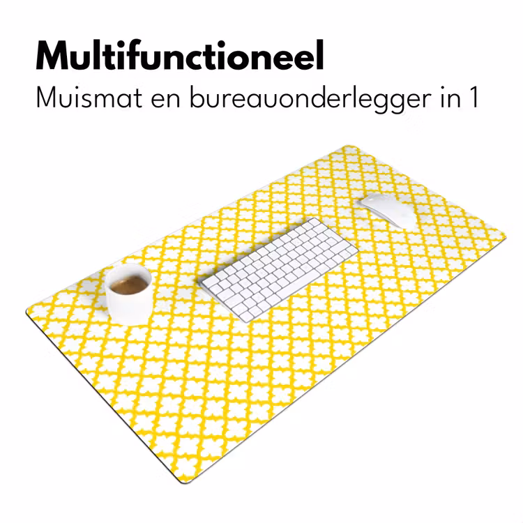 Bureau onderlegger - Patroon - Geometrisch - Klassiek - Geel — 7