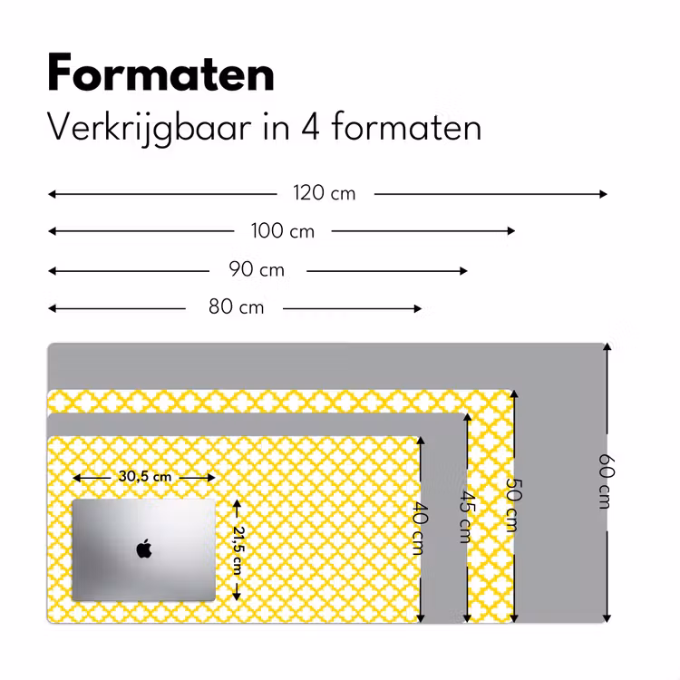 Bureau onderlegger - Patroon - Geometrisch - Klassiek - Geel — 8