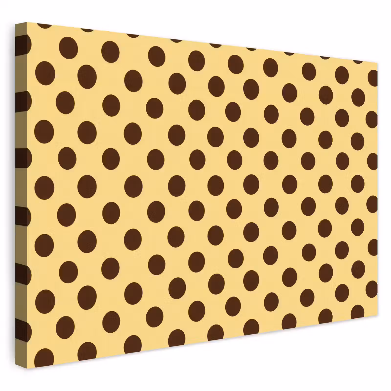 Buiten canvas - Polka Dot - Stippen - Retro - Geel - Bruin — 1