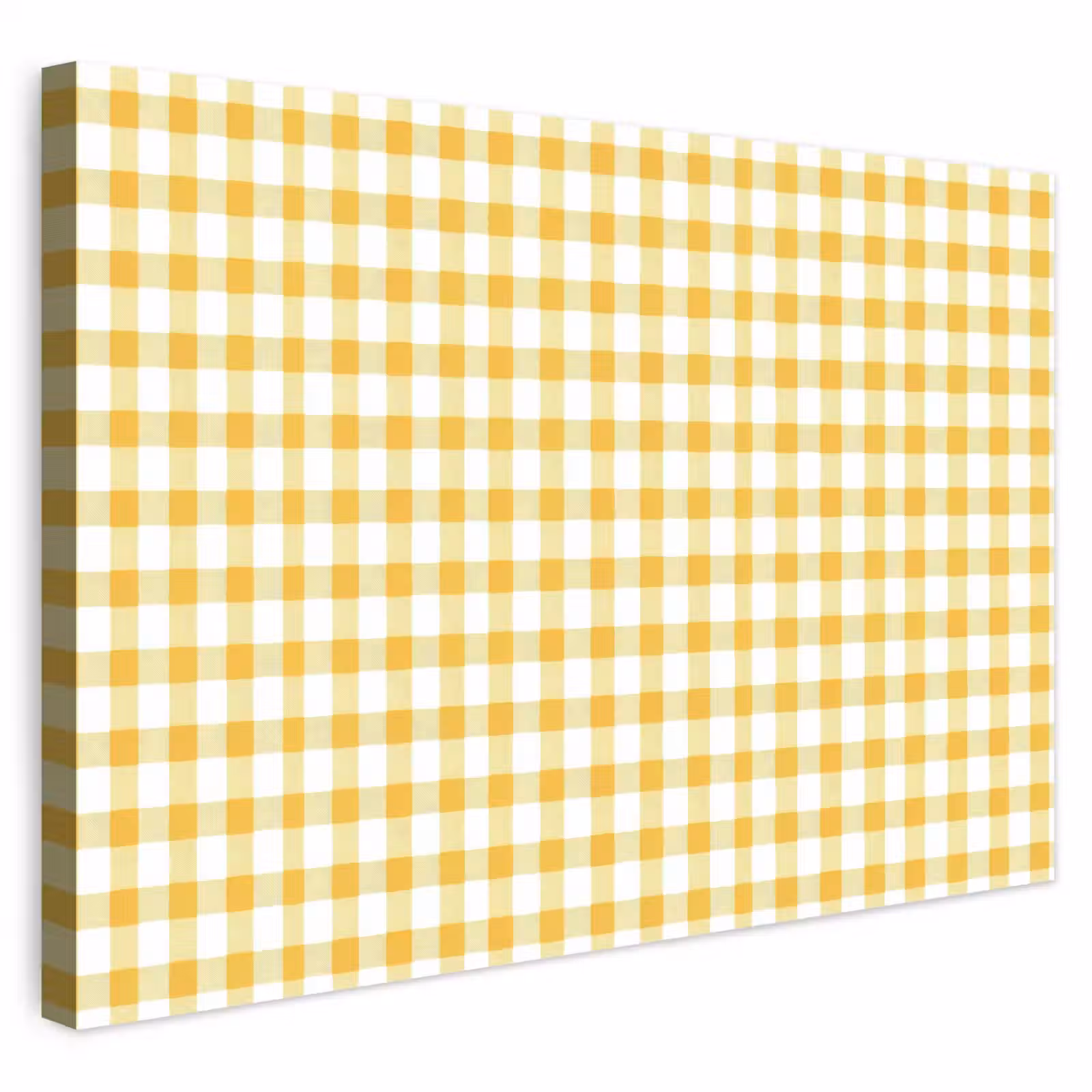 Buiten canvas - Ruit - Gingham - Klassiek - Geel en Wit — 1