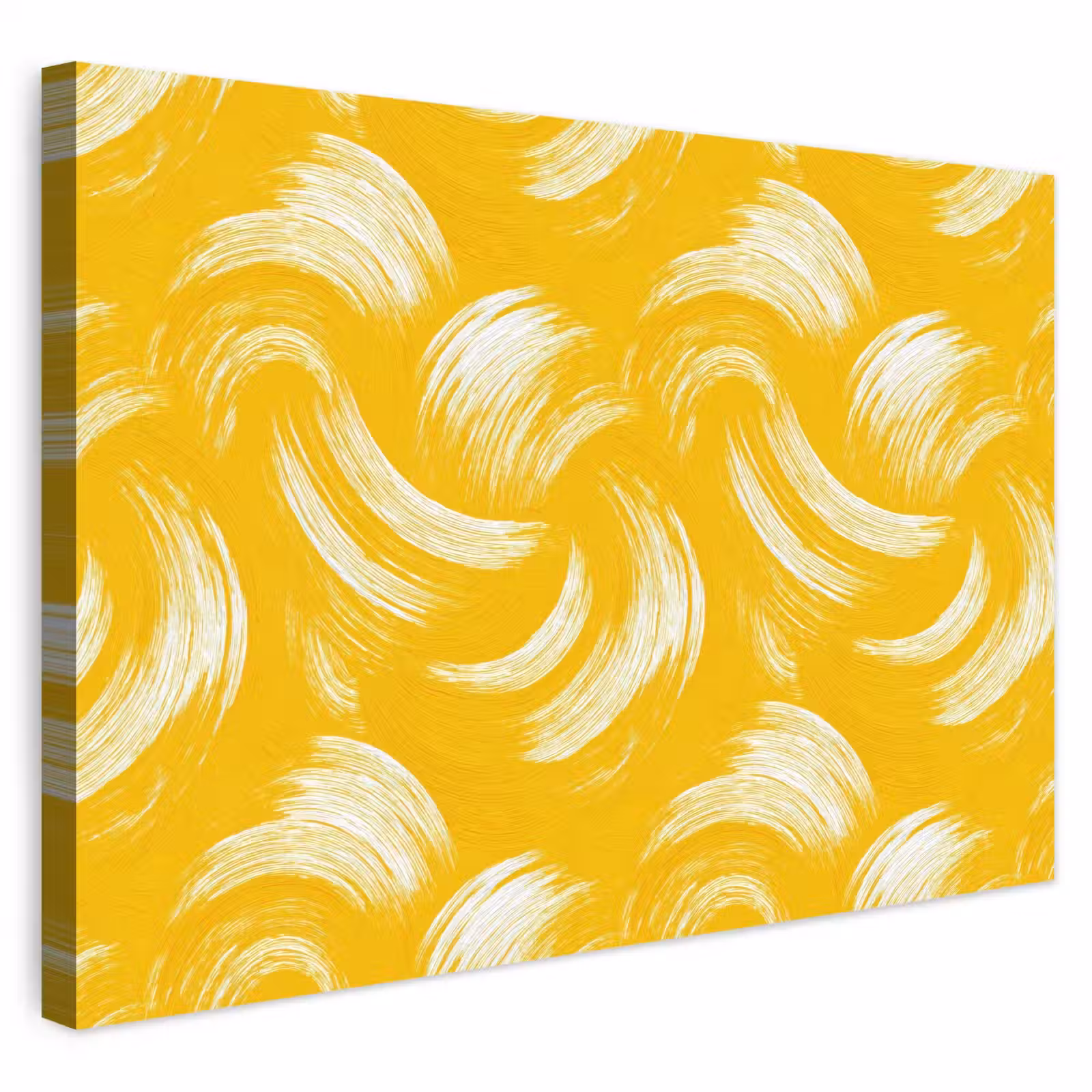 Buiten canvas - Verfstreken - Abstract - Dynamisch - Geel — 1