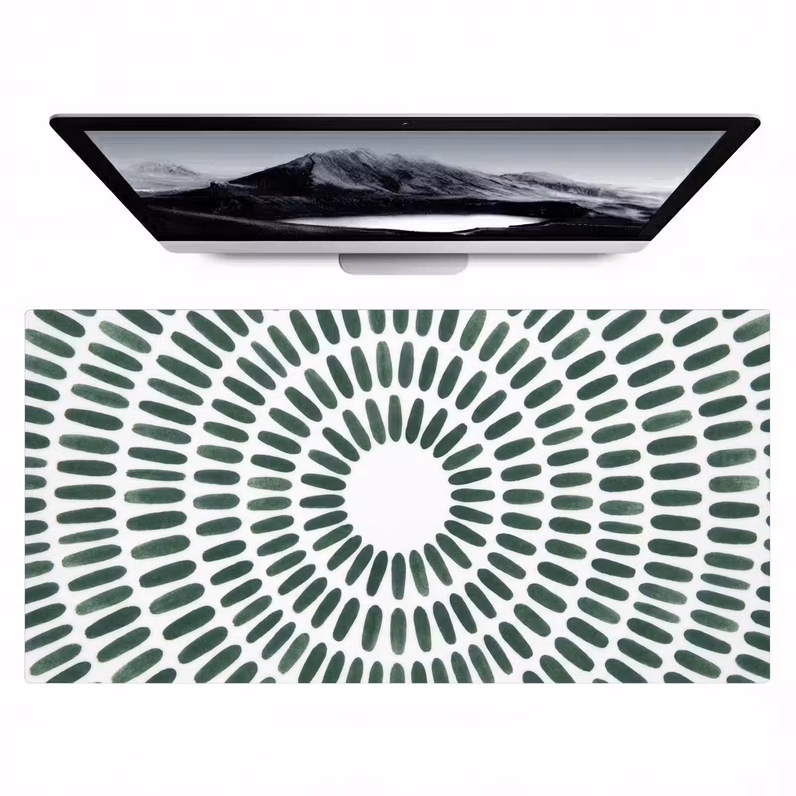 Bureau onderlegger - Abstract - Cirkel - Patroon - Modern - Groen — 1
