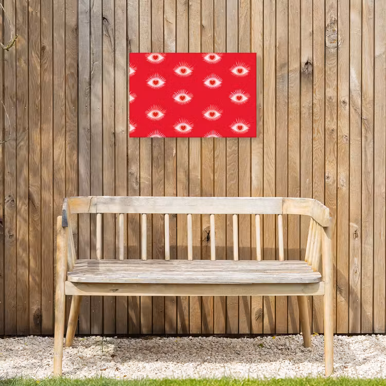 Buiten canvas - Ogen - Hart - Abstract - Rood - Roze — 3