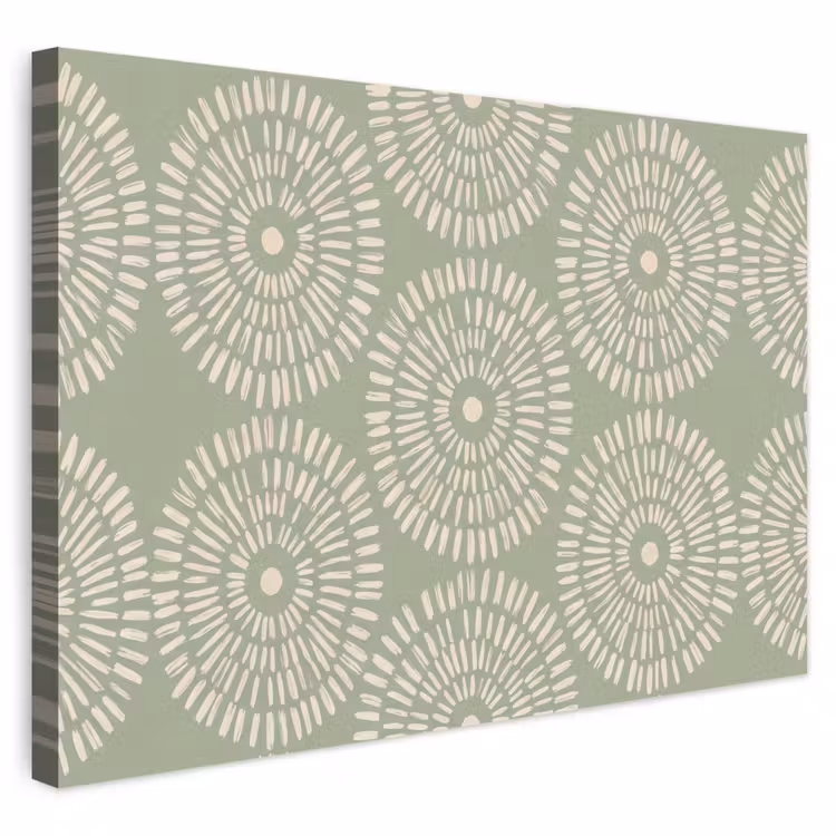 Buiten canvas - Patroon - Cirkels - Abstract - Modern - Groen — 1