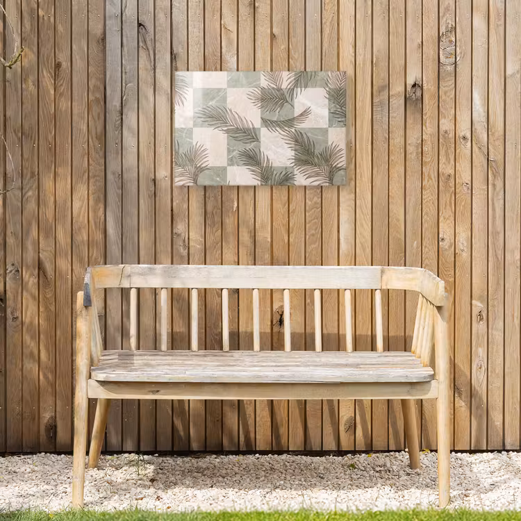Buiten canvas - Planten - Bladeren - Marmer - Modern - Groen — 3