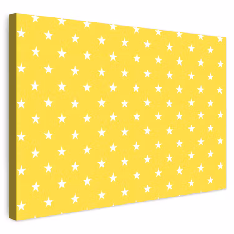 Buiten canvas - Sterren - Patroon - Minimalistisch - Geel — 1