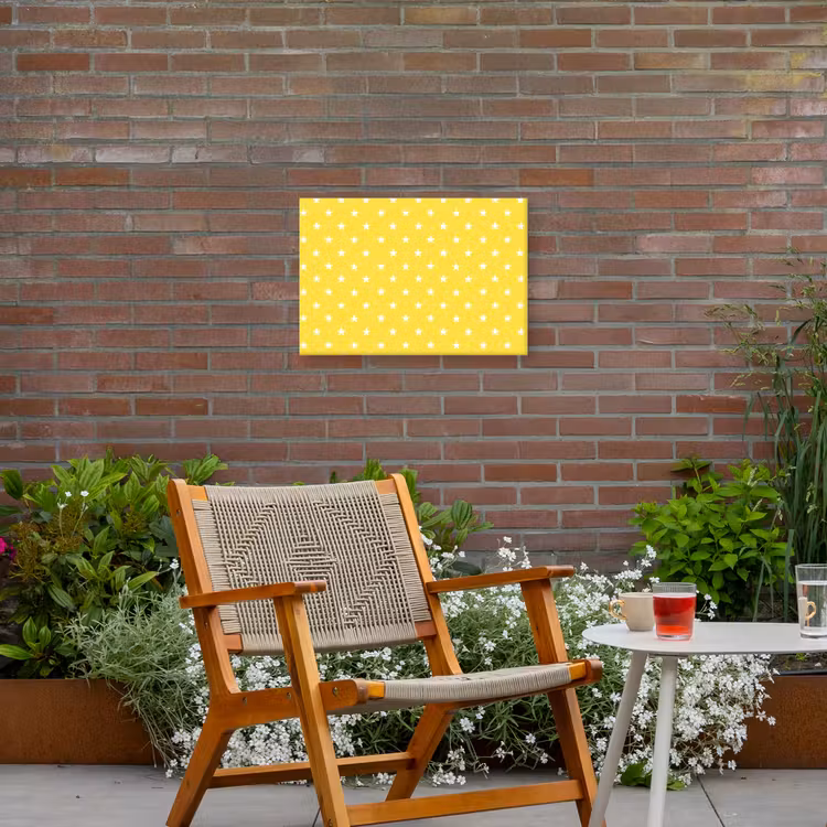 Buiten canvas - Sterren - Patroon - Minimalistisch - Geel — 2