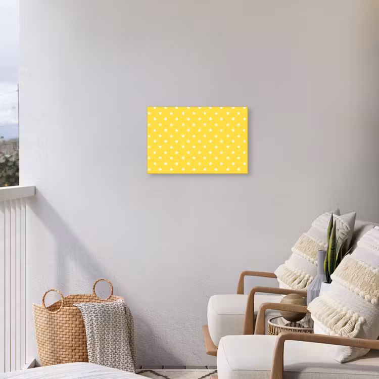 Buiten canvas - Sterren - Patroon - Minimalistisch - Geel — 4