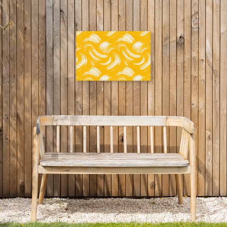 Buiten canvas - Verfstreken - Abstract - Dynamisch - Geel — 3