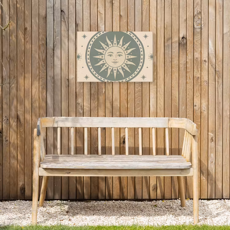 Buiten canvas - Zon - Sterren - Astrologie - Vintage - Groen — 3