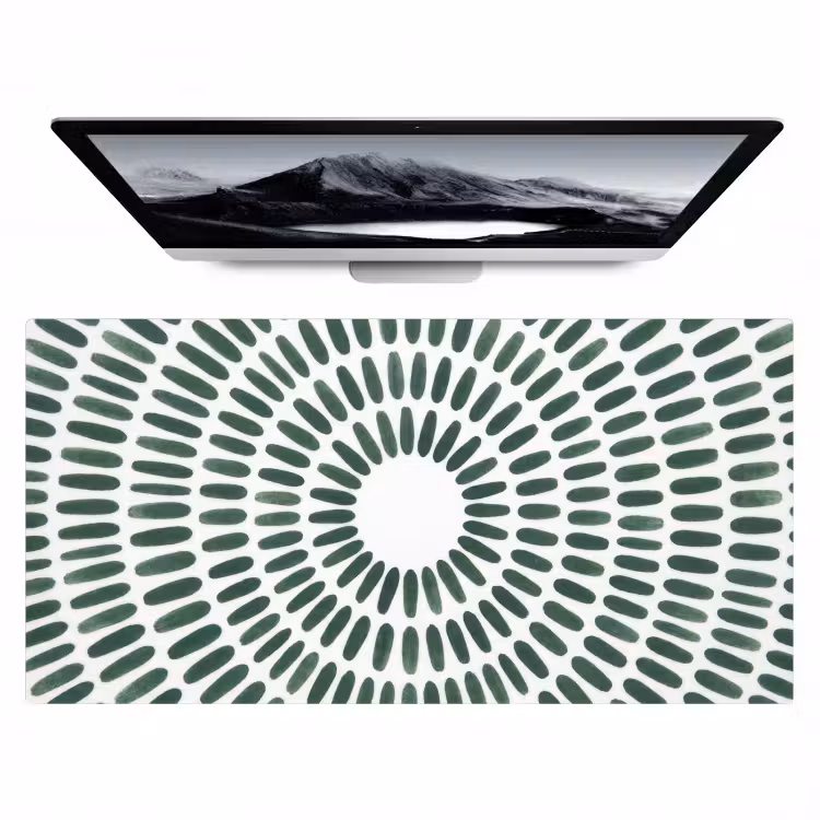 Bureau onderlegger - Abstract - Cirkel - Patroon - Modern - Groen — 1