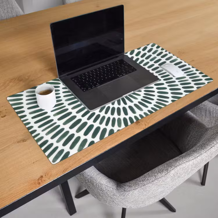 Bureau onderlegger - Abstract - Cirkel - Patroon - Modern - Groen — 3