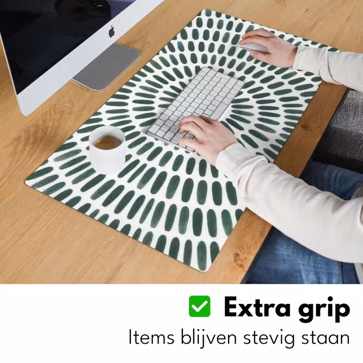 Bureau onderlegger - Abstract - Cirkel - Patroon - Modern - Groen — 6