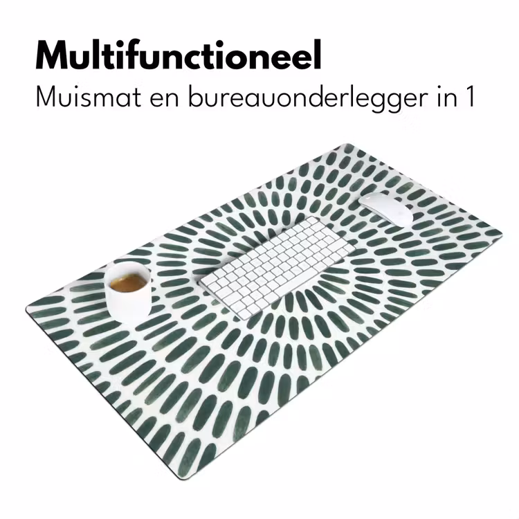 Bureau onderlegger - Abstract - Cirkel - Patroon - Modern - Groen — 7