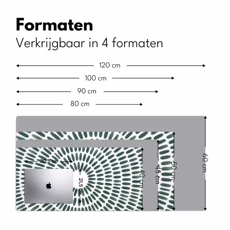 Bureau onderlegger - Abstract - Cirkel - Patroon - Modern - Groen — 8