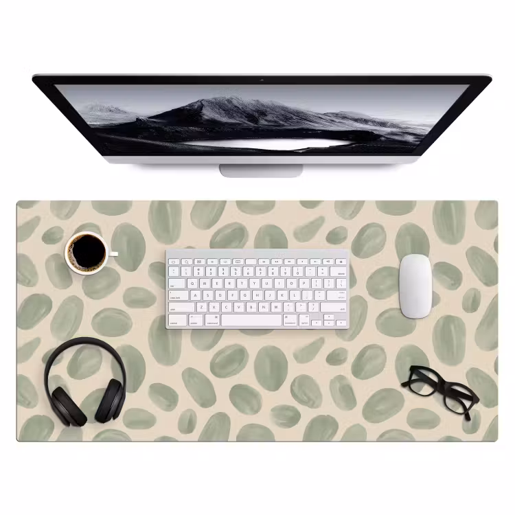 Bureau onderlegger - Abstract - Patroon - Organisch - Groen - Modern — 4