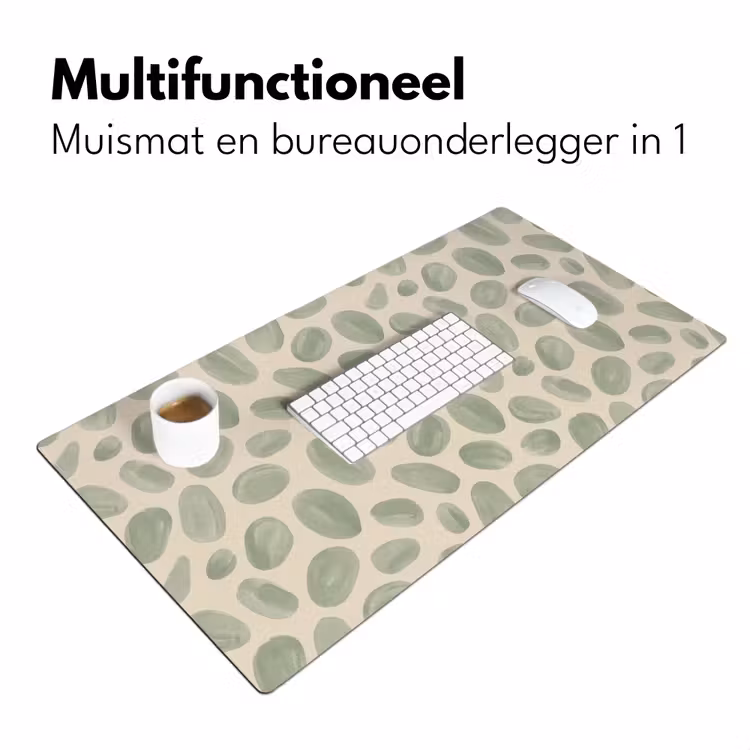 Bureau onderlegger - Abstract - Patroon - Organisch - Groen - Modern — 7