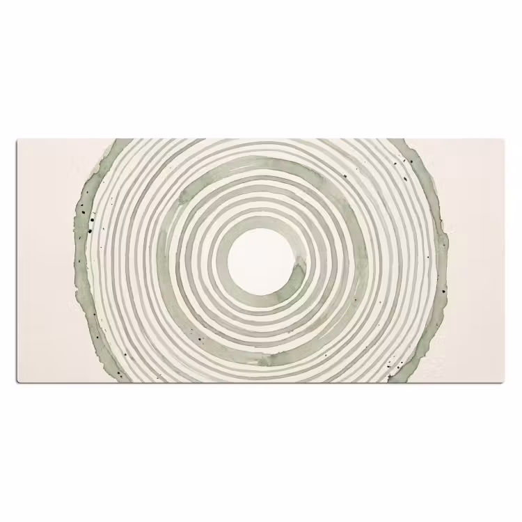 Bureau onderlegger - Abstractie - Cirkels - Waterverf - Groen - Modern — 2