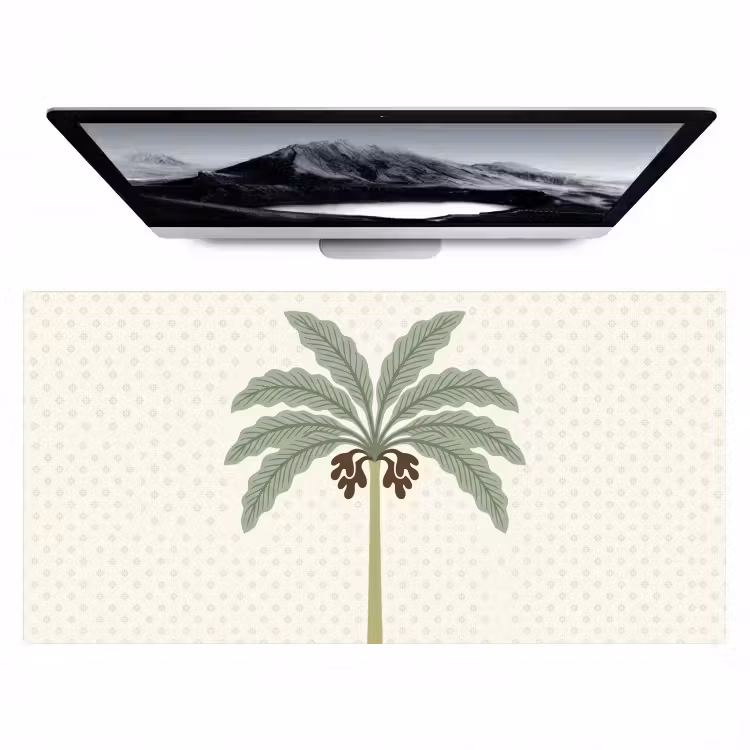 Bureau onderlegger - Boom - Bladeren - Groen - Decoratief - Beige — 1