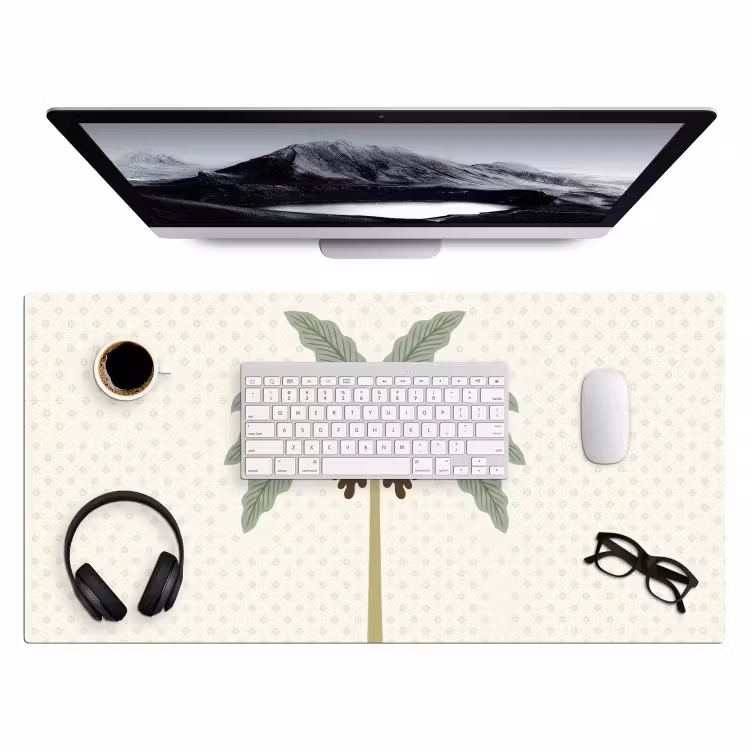 Bureau onderlegger - Boom - Bladeren - Groen - Decoratief - Beige — 4