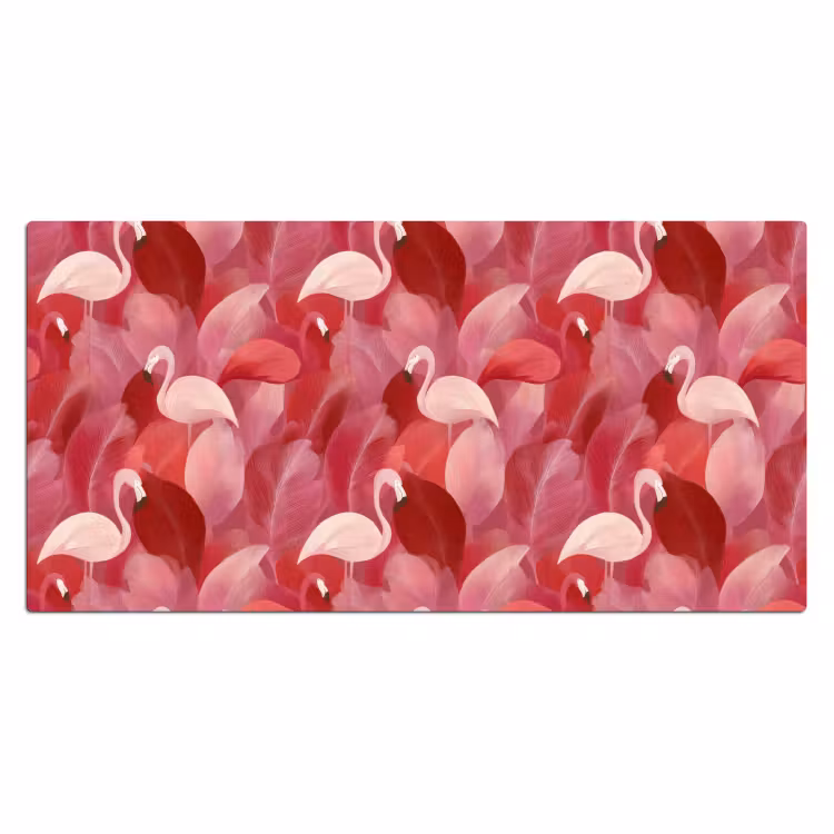 Bureau onderlegger - Flamingo - Botanisch - Elegant - Roze - Rood — 2