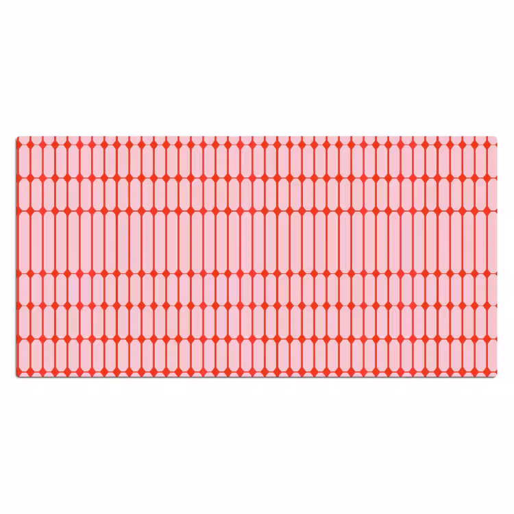 Bureau onderlegger - Geometrisch - Minimalistisch - Rood - Roze — 2