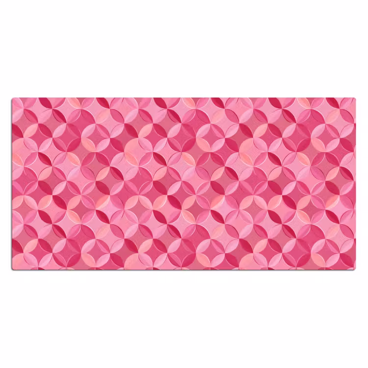Bureau onderlegger - Geometrisch - Mozaïek - Modern - Roze — 2