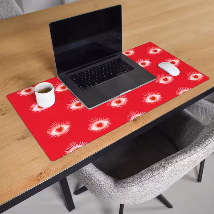 Bureau onderlegger - Ogen - Hart - Abstract - Rood - Roze — 3