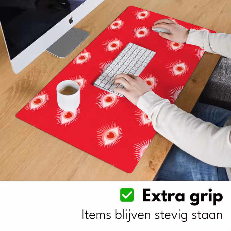 Bureau onderlegger - Ogen - Hart - Abstract - Rood - Roze — 6