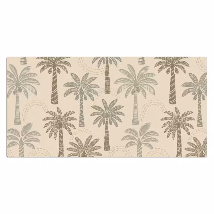 Bureau onderlegger - Palmbomen - Patroon - Tropisch - Beige — 2