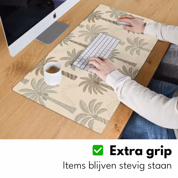 Bureau onderlegger - Palmbomen - Patroon - Tropisch - Beige — 6