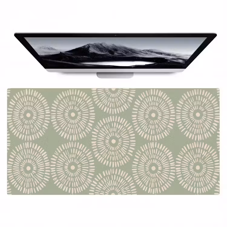 Bureau onderlegger - Patroon - Cirkels - Abstract - Modern - Groen — 1