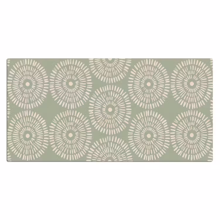 Bureau onderlegger - Patroon - Cirkels - Abstract - Modern - Groen — 2