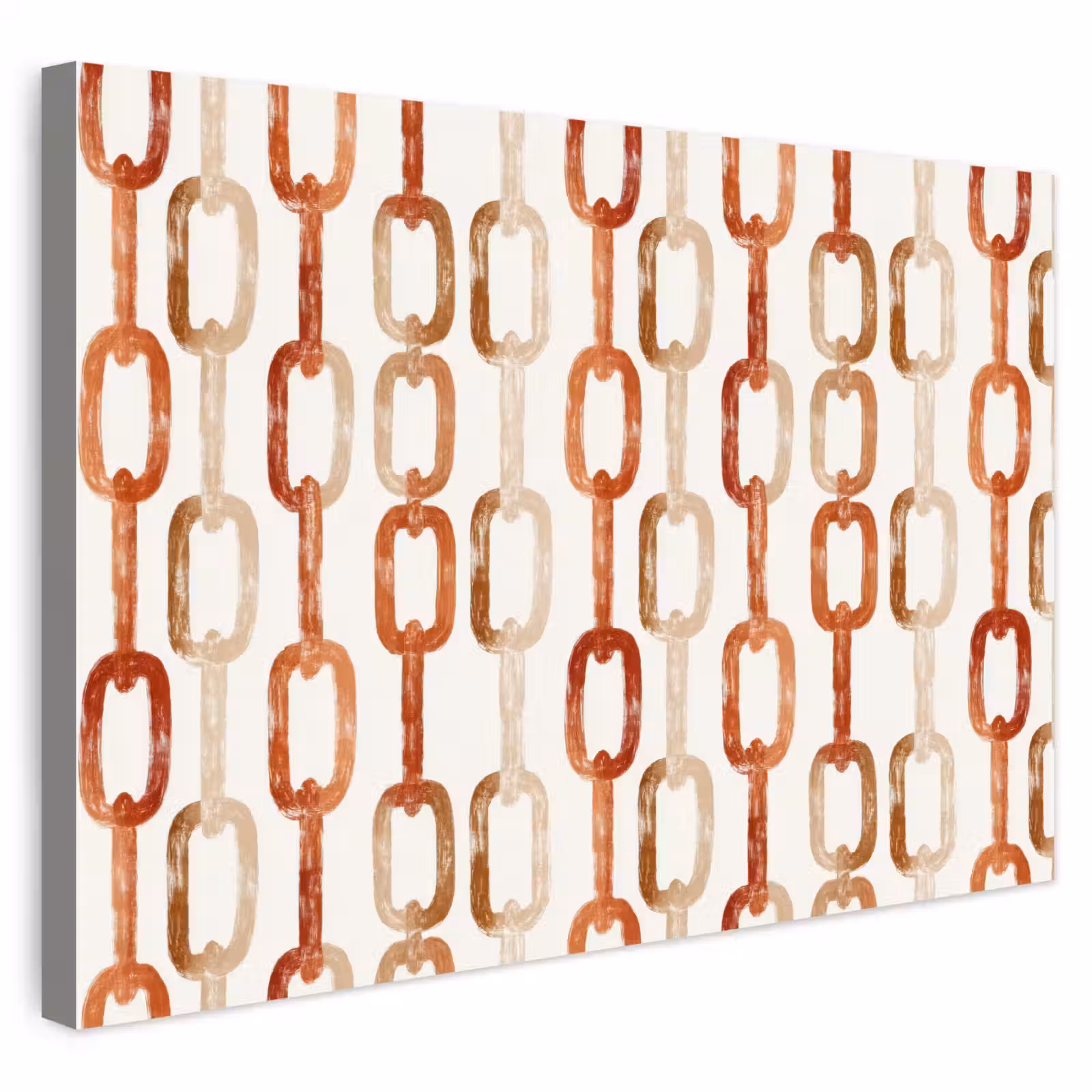 Buiten canvas - Schakels - Patroon - Aquarel - Terracotta — 1