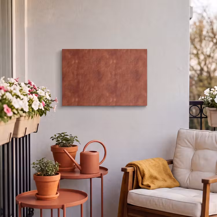 Buiten canvas - Stucwerk - Textuur - Terracotta — 4