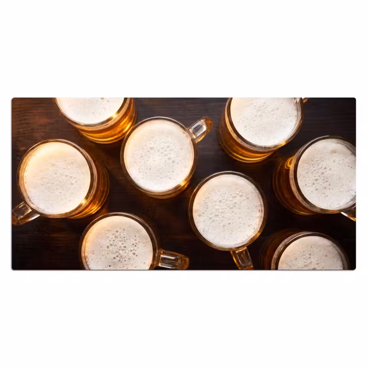 Bureau onderlegger - Bier - Glazen - Schuim - Hout - Drank — 2