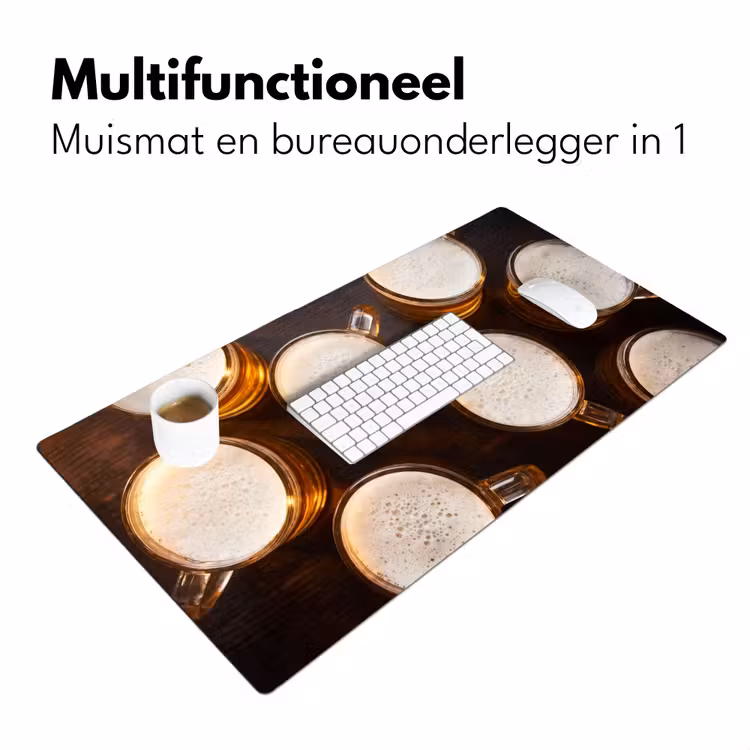 Bureau onderlegger - Bier - Glazen - Schuim - Hout - Drank — 7