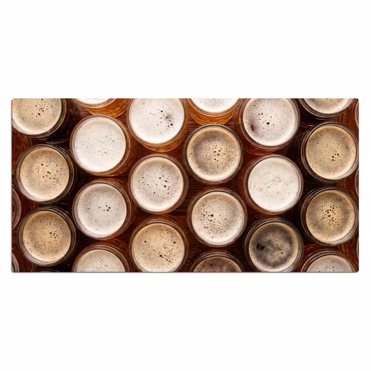 Bureau onderlegger - Eten - Glazen - Drank - Patroon - Bruin — 2