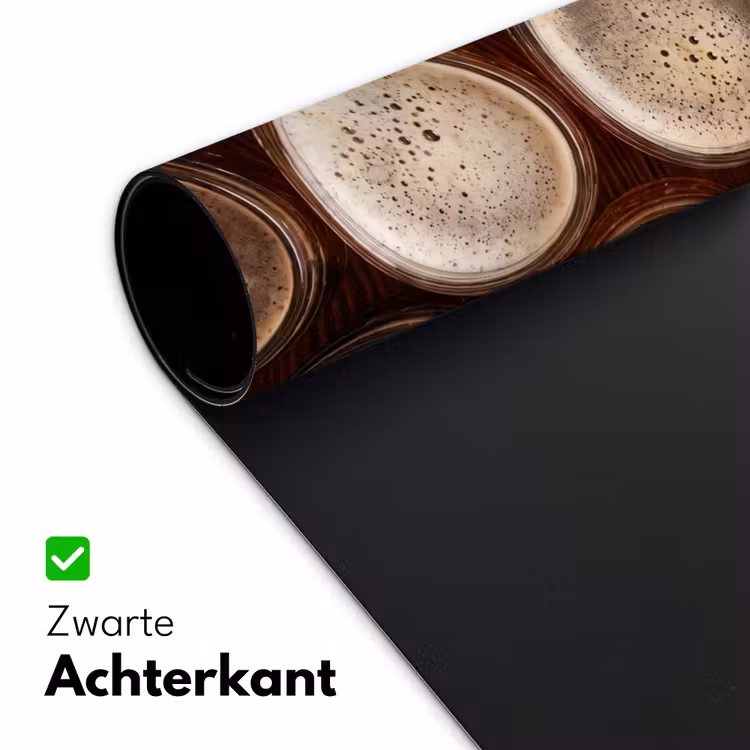 Bureau onderlegger - Eten - Glazen - Drank - Patroon - Bruin — 5