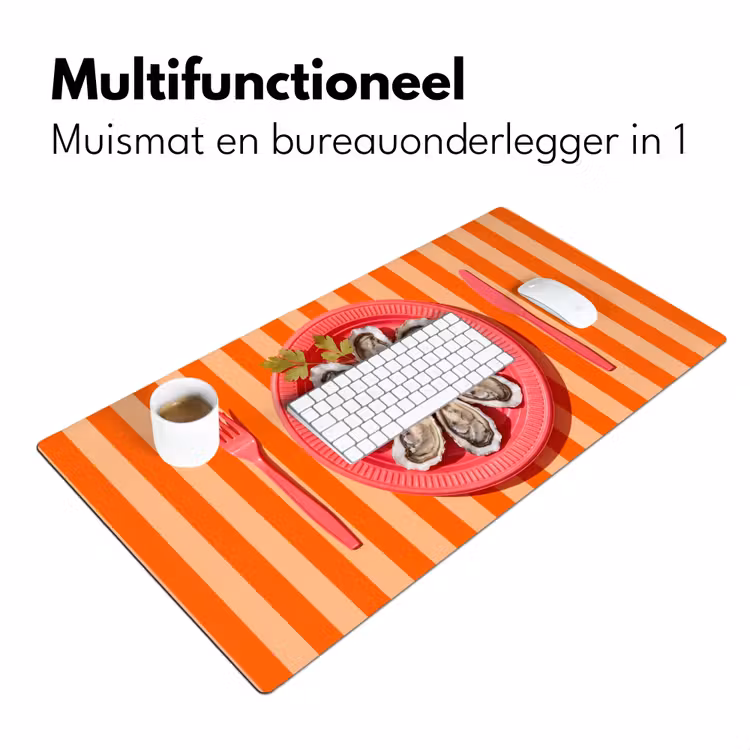 Bureau onderlegger - Eten - Oester - Zeevruchten - Oranje - Modern — 7